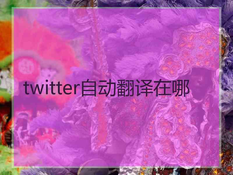 twitter自动翻译在哪