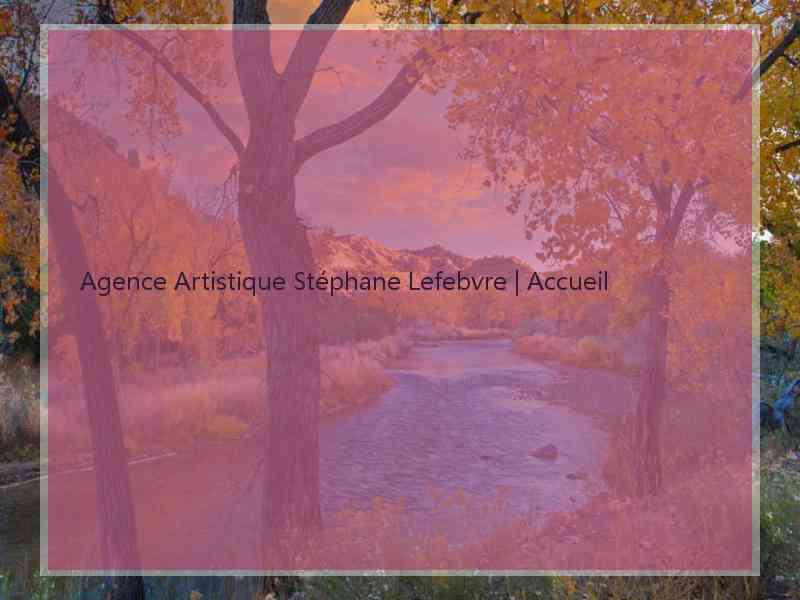 Agence Artistique Stéphane Lefebvre | Accueil