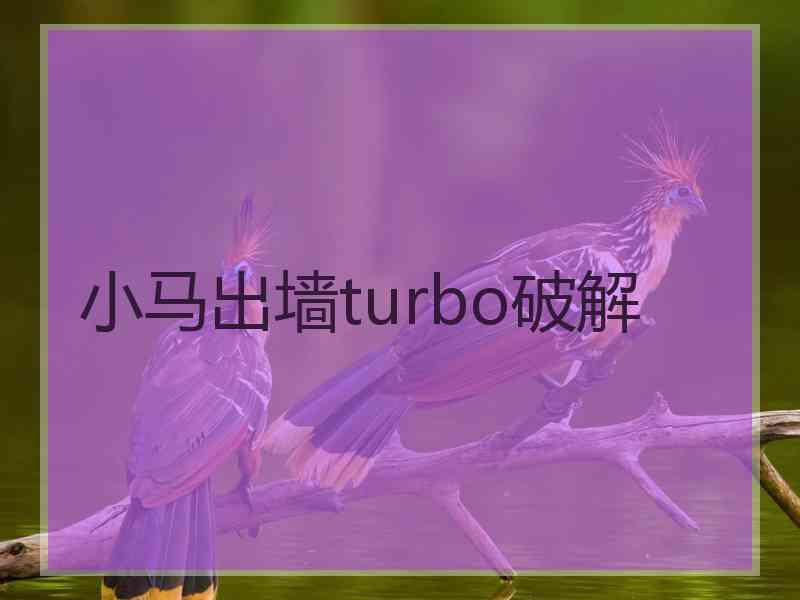 小马出墙turbo破解