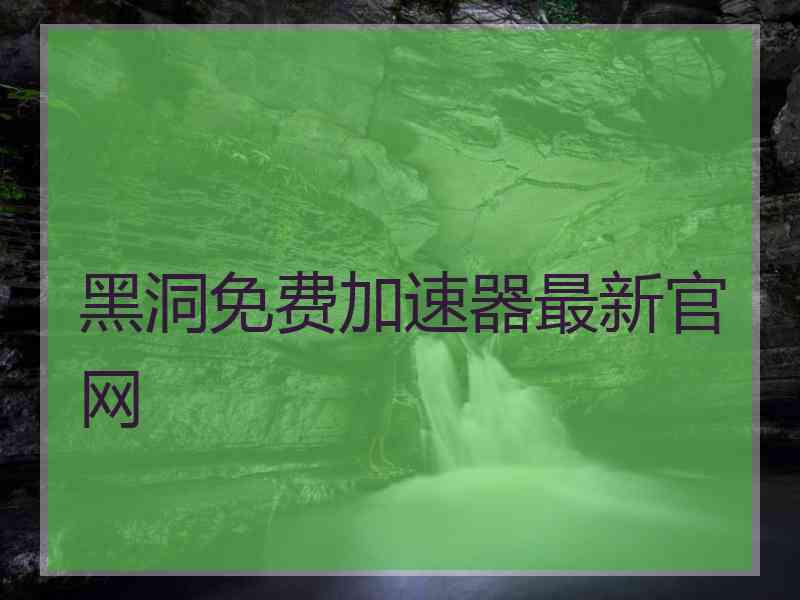 黑洞免费加速器最新官网