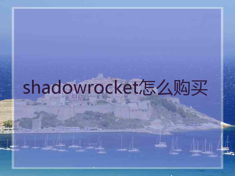 shadowrocket怎么购买