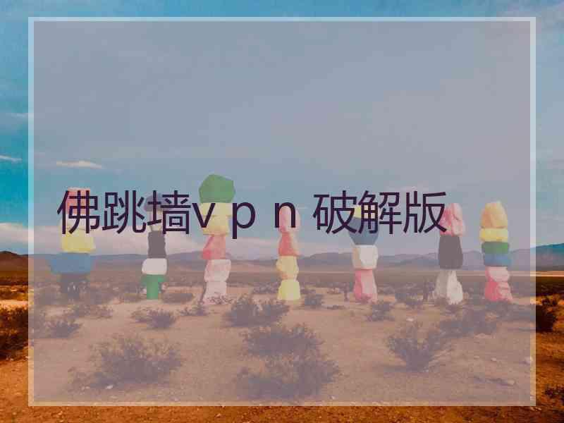 佛跳墙v p n 破解版