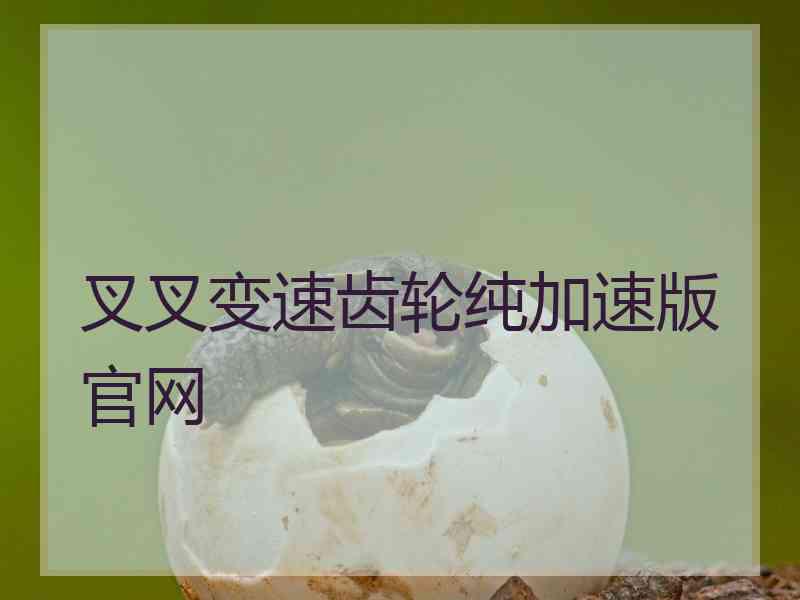 叉叉变速齿轮纯加速版官网