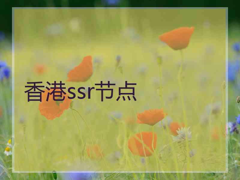 香港ssr节点