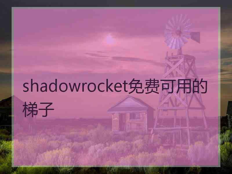 shadowrocket免费可用的梯子