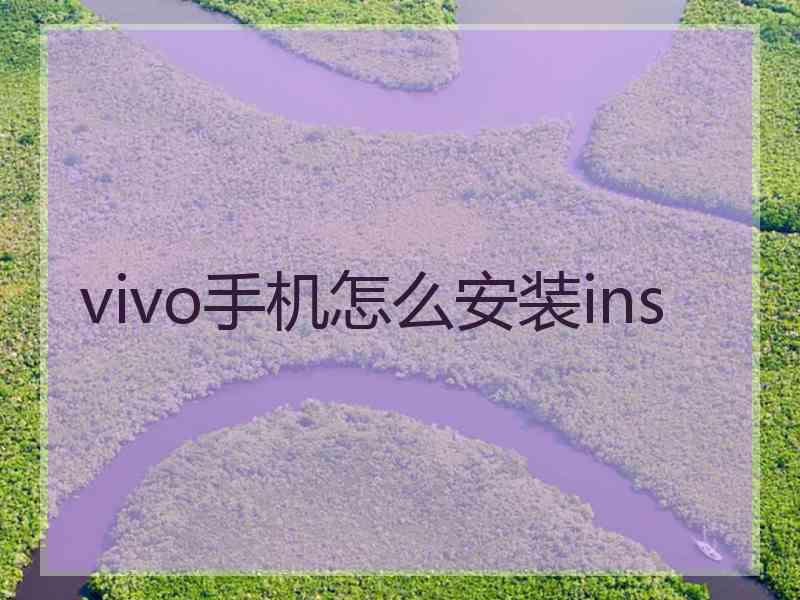 vivo手机怎么安装ins