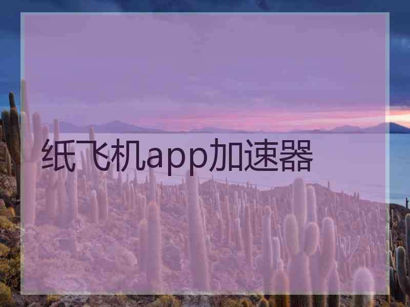 纸飞机app加速器