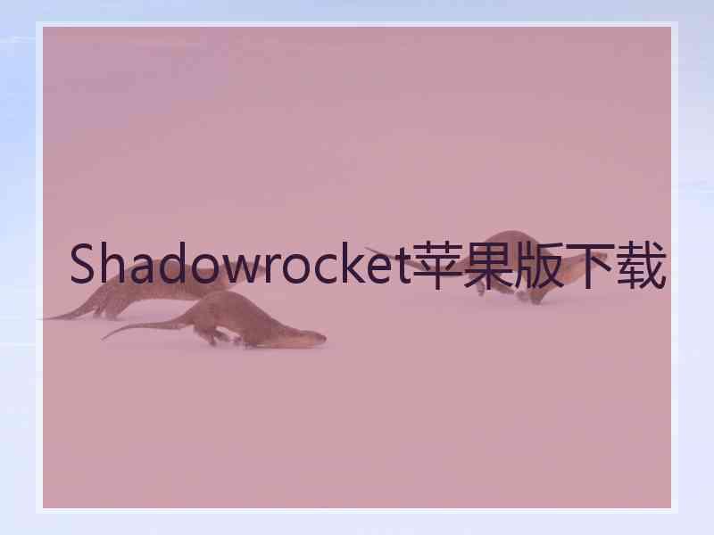 Shadowrocket苹果版下载