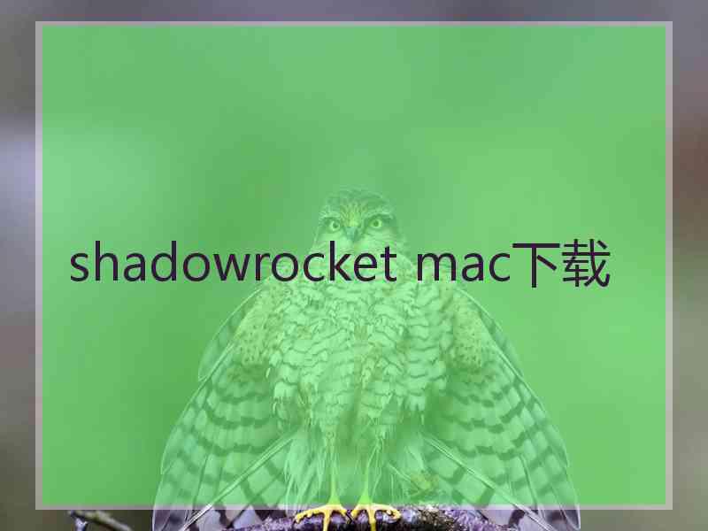 shadowrocket mac下载