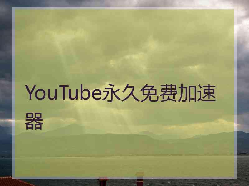 YouTube永久免费加速器