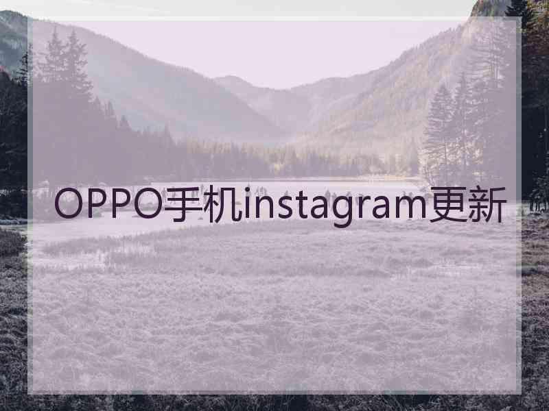 OPPO手机instagram更新