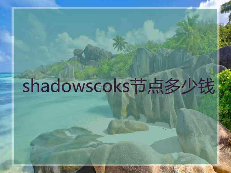 shadowscoks节点多少钱