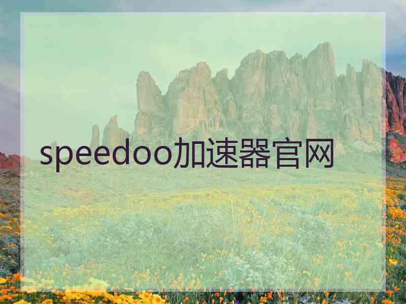 speedoo加速器官网