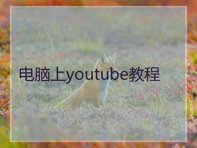 电脑上youtube教程