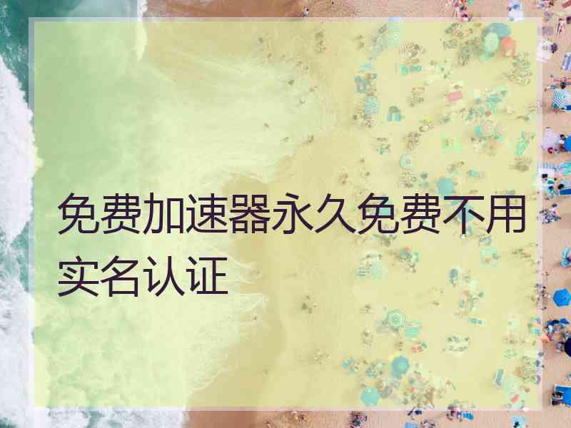 免费加速器永久免费不用实名认证