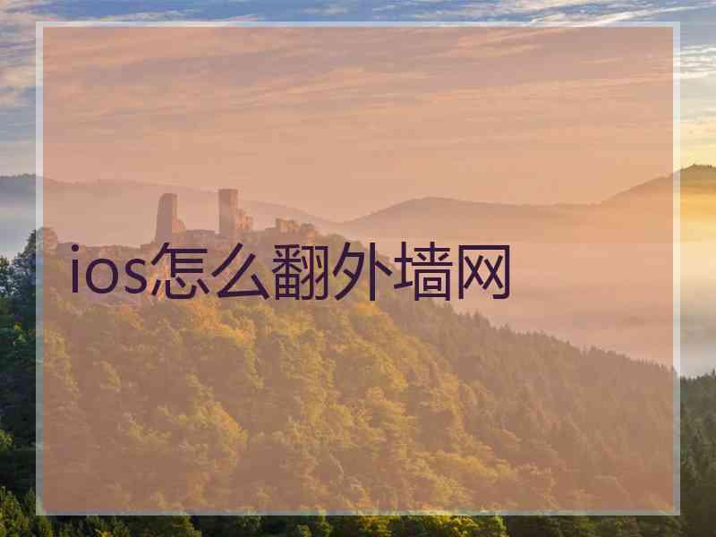 ios怎么翻外墙网