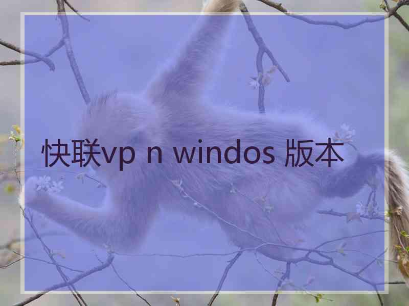 快联vp n windos 版本